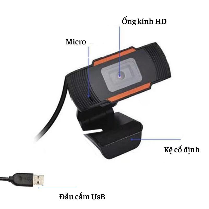 Webcam Máy Tính PC - Laptop Độ Phân Giải Cao1080P-FUL HDTích Hợp Micro Full Box Hình Ảnh Sắc Nét, Thích Hợp Học Online