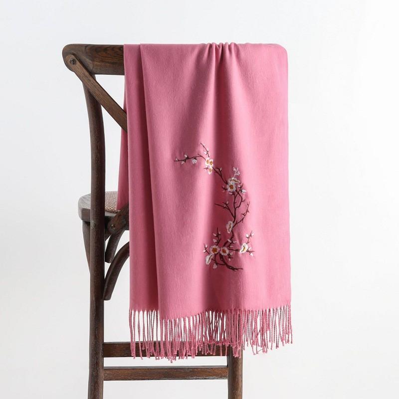 Khăn choàng nữ Cashmere Chất Len Dệt Mịn 200x70cm Thu Đông