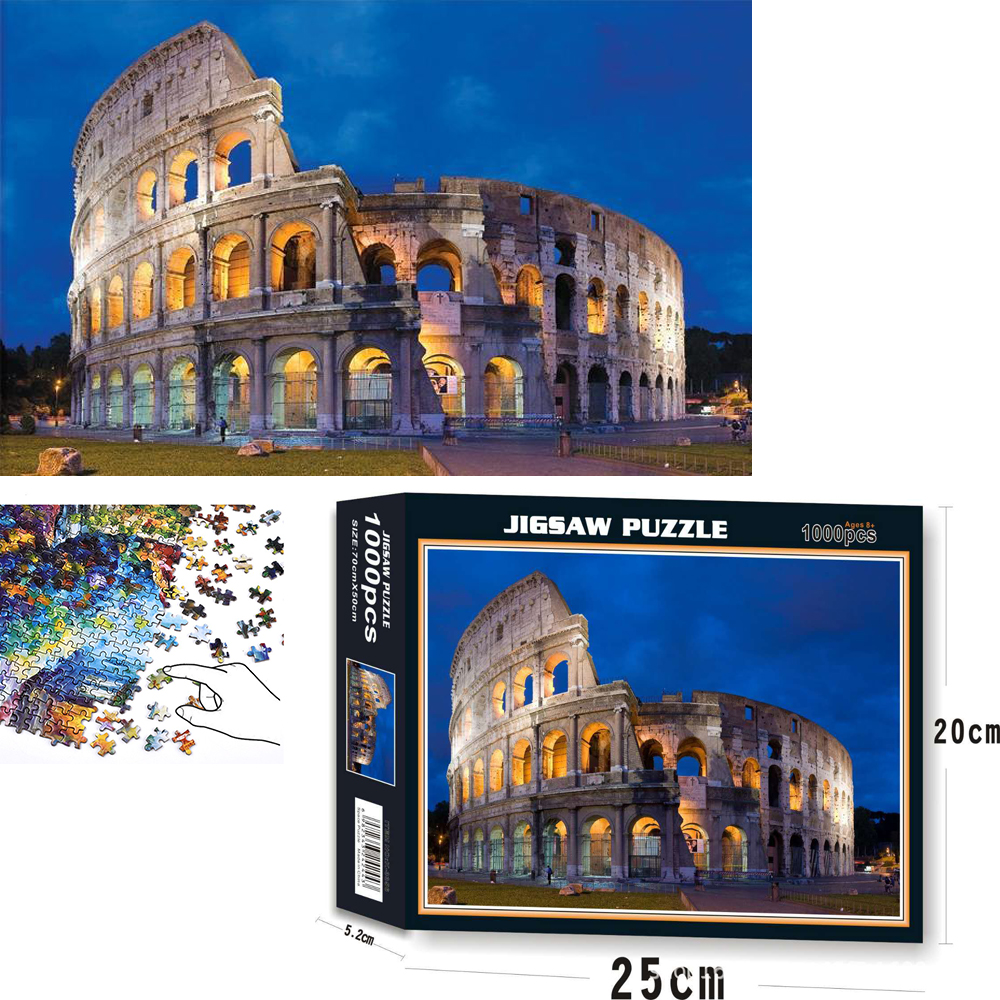 Bộ Tranh Ghép Xếp Hình 1000 Pcs Jigsaw Puzzle (Tranh ghép 70*50cm) Locket Colosseum Bản Thú Vị Cao Cấp