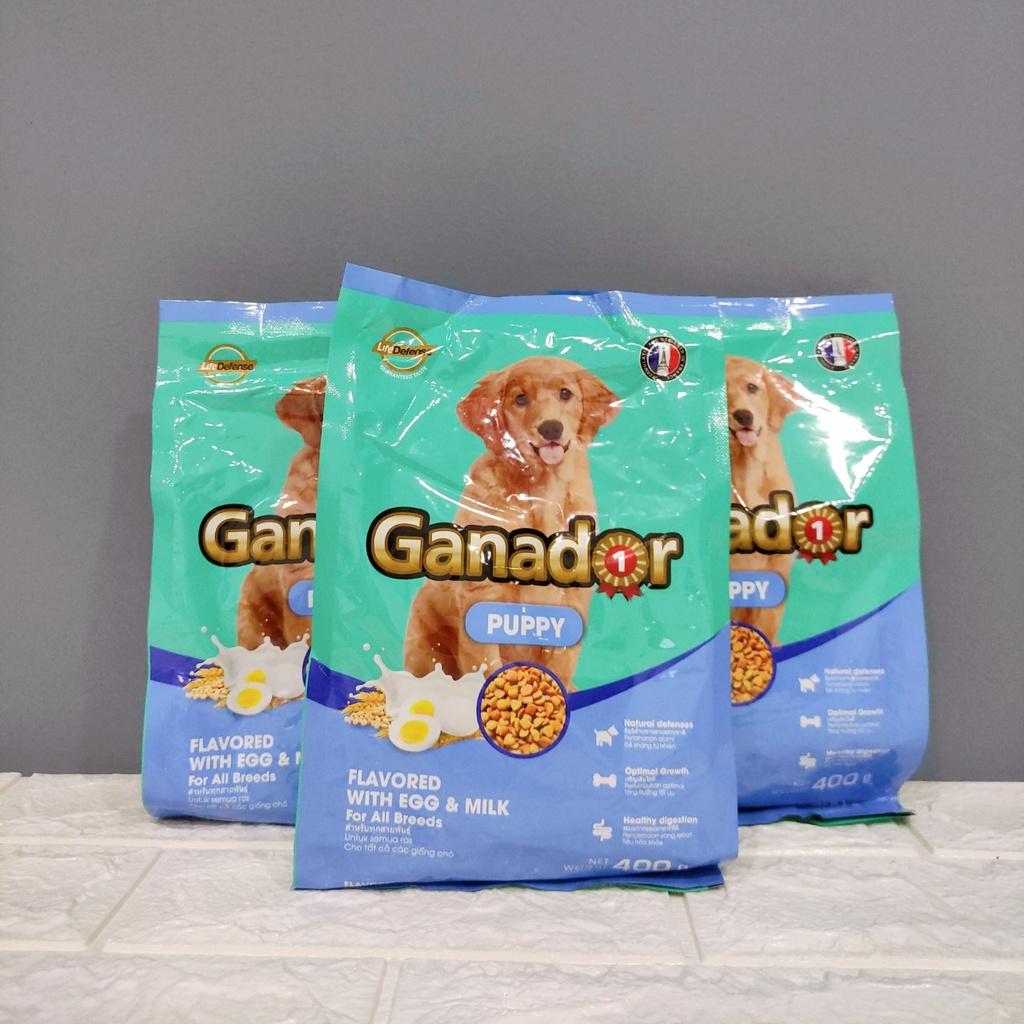 COMBO 5 Gói Thức Ăn Hạt Cho Chó Con Vị Trứng Và Sữa Ganador Puppy Egg &amp; Milk Gói 400g - YonaPetshop