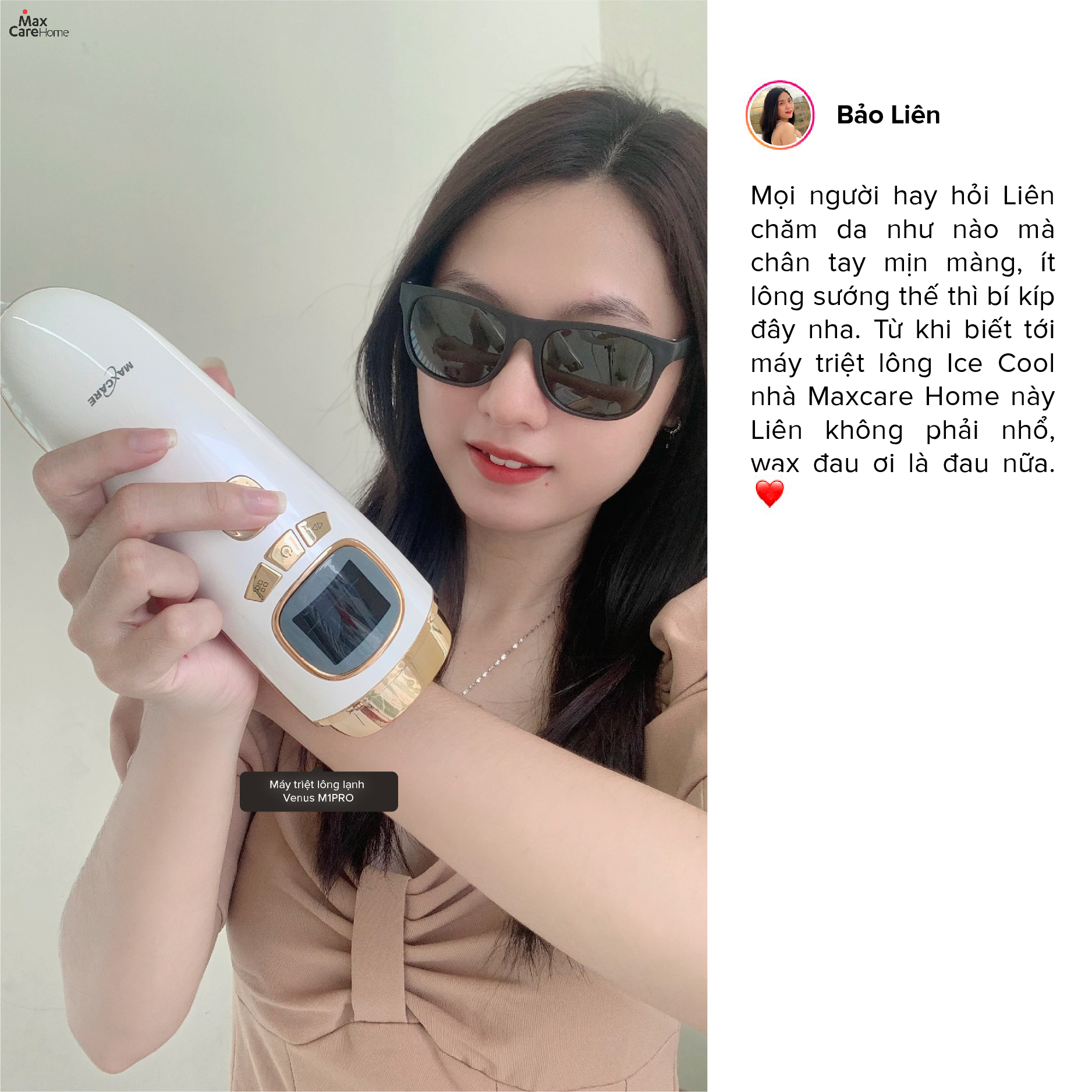 Máy triệt lông và trẻ hóa da cá nhân IPL Maxcare