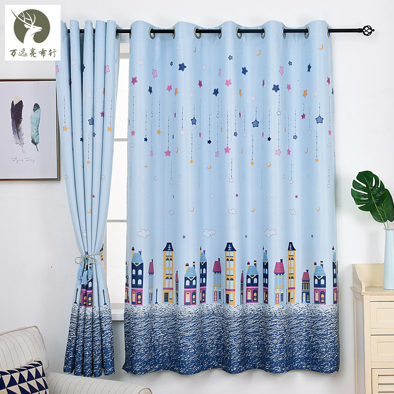 RÈM CỬA THÀNH  PHÔ HOẠT HÌNH SIZE 1M NGANG X 2M CAO (1 TẤM )