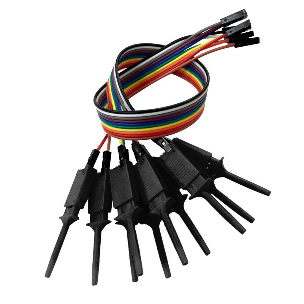 20 Pieces Logic Analyzer Cable Probe Test Hook Clip Line White+Black