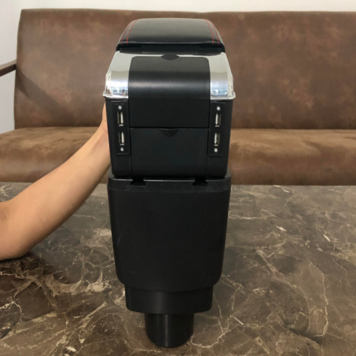 Hộp tỳ tay dành cho ô tô, xe hơi cao cấp Ecosport tích hợp 7 cổng USB DUSB-FECSP