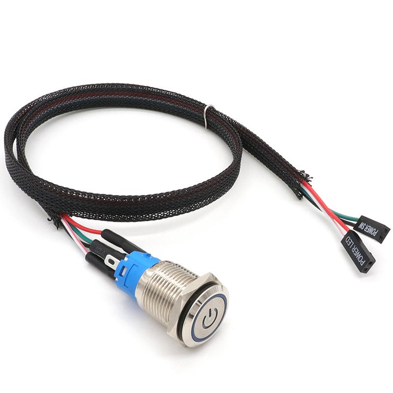 Máy chủ PC Bắt đầu Nguồn SW Công tắc nút Khởi động lại máy tính Công tắc nút SW bằng cáp Màu sắc: D2