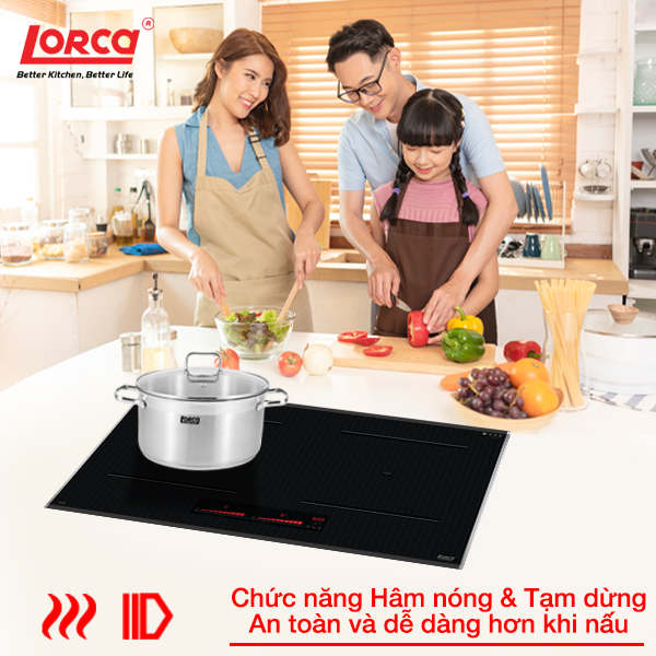 Bếp Từ Đôi LORCA LCI 890 PLUS - Hàng Nhập Khẩu Từ Đức Chính Hãng Cao Cấp, Công Nghệ E.G.O Hiện Đại và Tiết Kiệm Năng Lượng