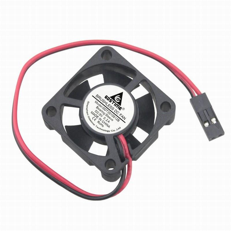 Gdstime 5 Pieces 30x30x10mm DC 5V Dupont Connector 3010 Mini Brushless Cooling Fan 30mm x 10mm for Raspberry 3cm