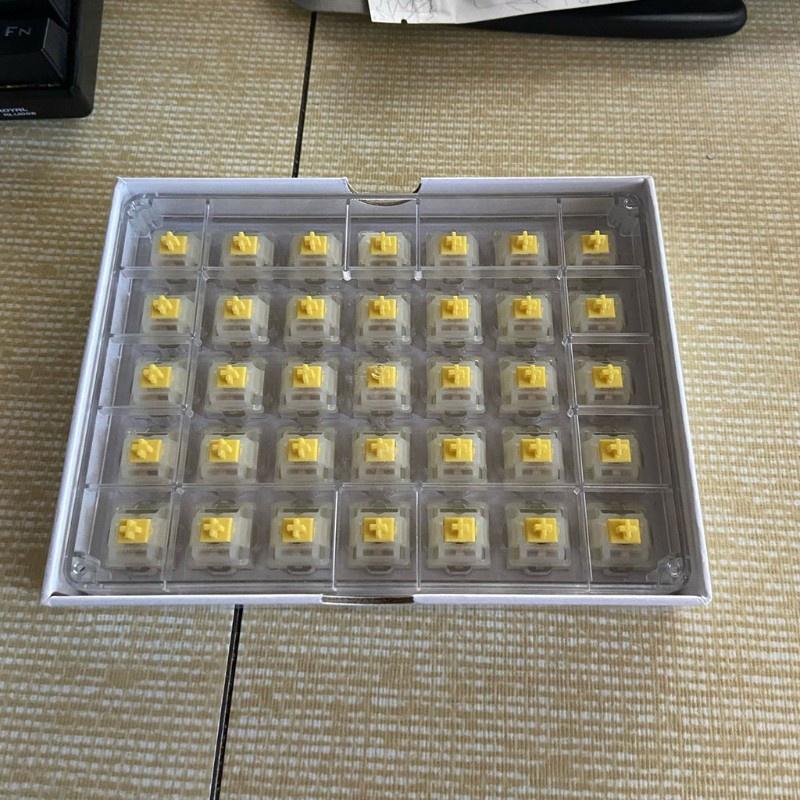 HSV 35Pcs Gateron CAP Switch Milky Gold Switchfor Mechanical Keyboard Switch