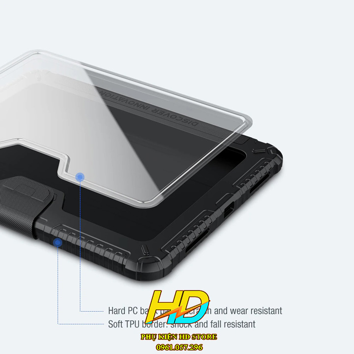 Bao Da Cao Cấp Dành Cho iPad 10 2022/ iPad Gen 10/ iPad 10.9 2022 chính hãng Nillkin Bumper Learth Case Pro Có ngăn đựng bút, Viền Dẻo Chống sốc, Hỗ trợ đóng ngắt màn hình - Hàng Chính Hãng