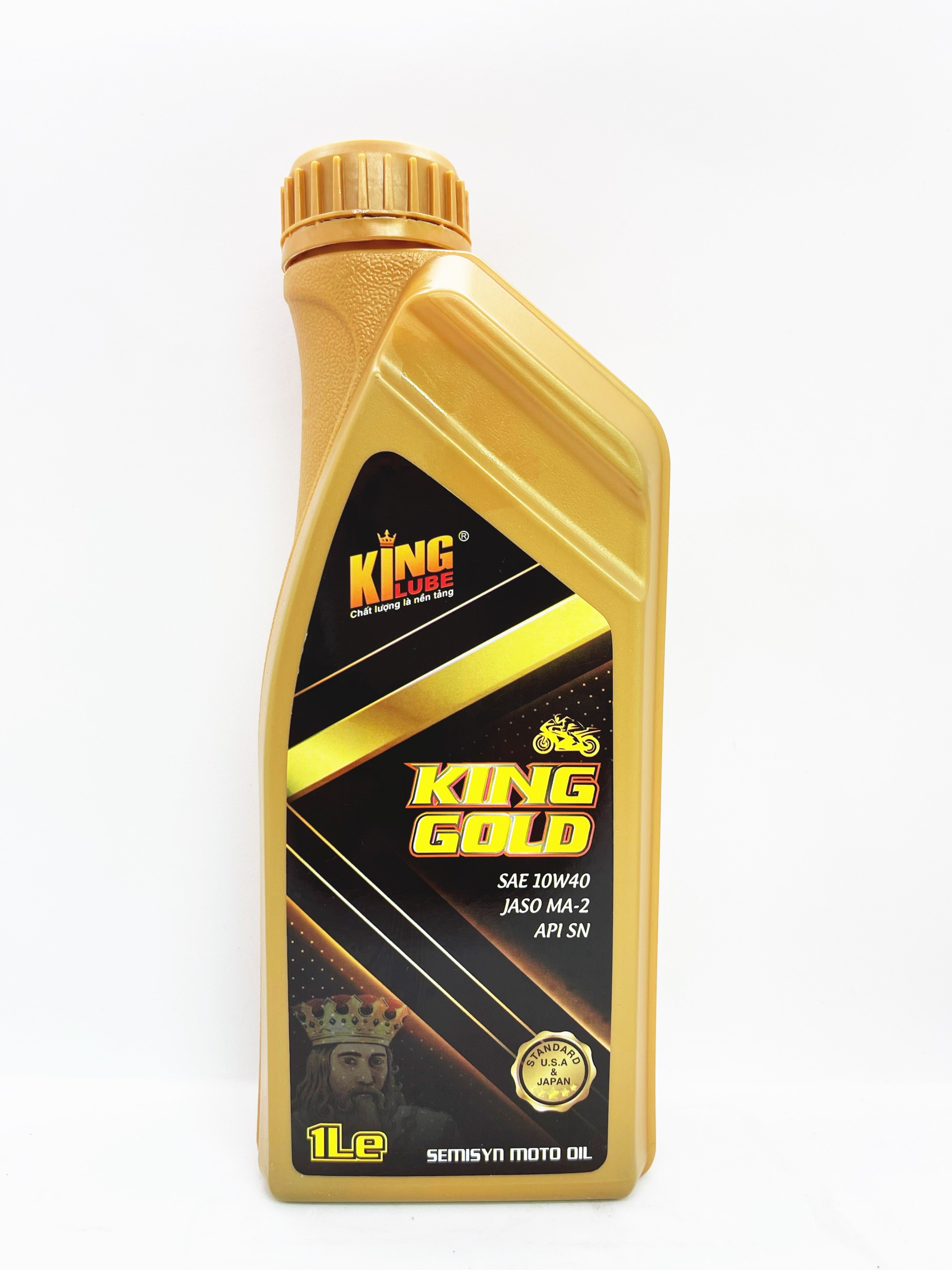 Dầu Nhớt Xe Máy KING GOLD API SN - SAE 10W-40 - JASO MA-2