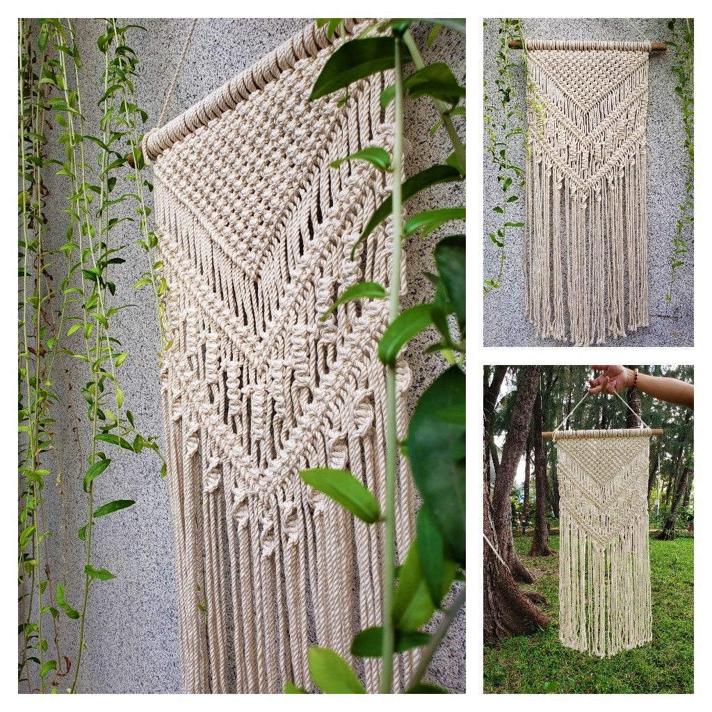 Rèm trang trí treo tường sang trọng  cổ điển từ Macrame 33&quot;L x 17&quot;W