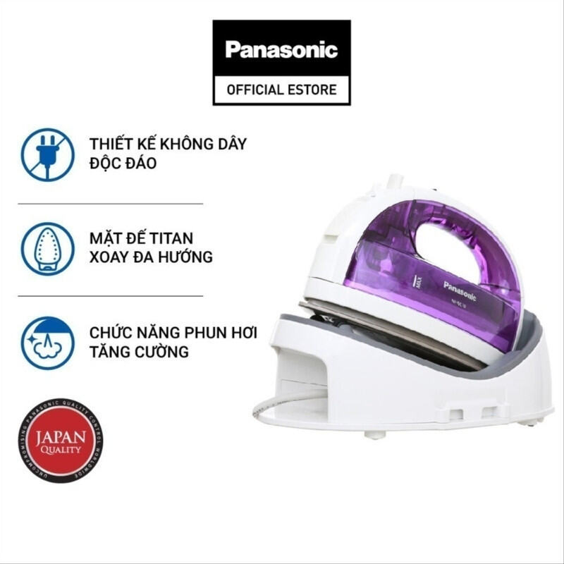 Bàn Ủi Hơi Nước Không Dây Panasonic NI-WL30VRA - Mặt Đế Silver Titan - Công Suất 1550W - Hàng Chính Hãng - NI-WL30VRA