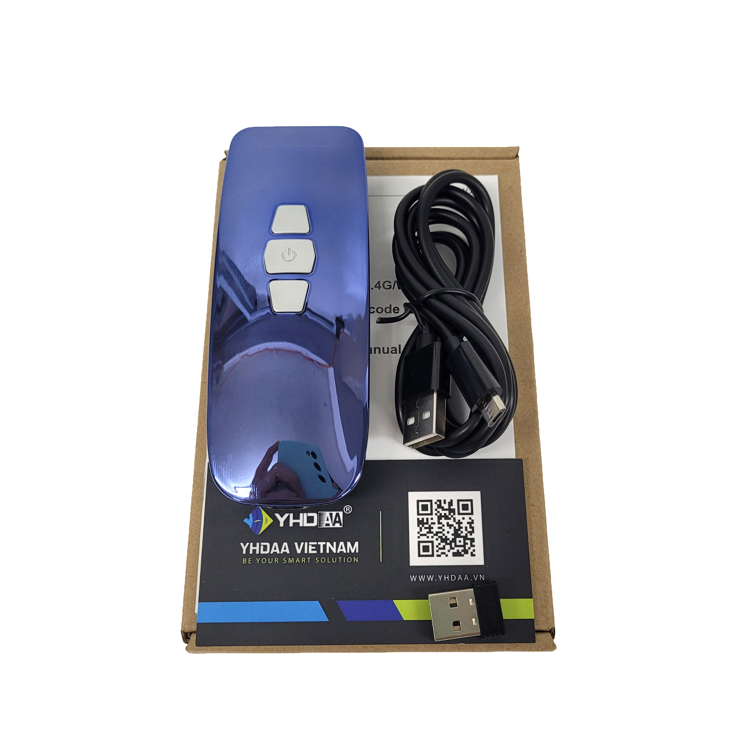 Máy quét mã vạch bỏ túi YHD 3200DB 2D đọc mã vạch Barcode Qrcode kết nối Bluetooth/ USB dùng trên Điện thoại, Máy tính - Hàng Nhập Khẩu