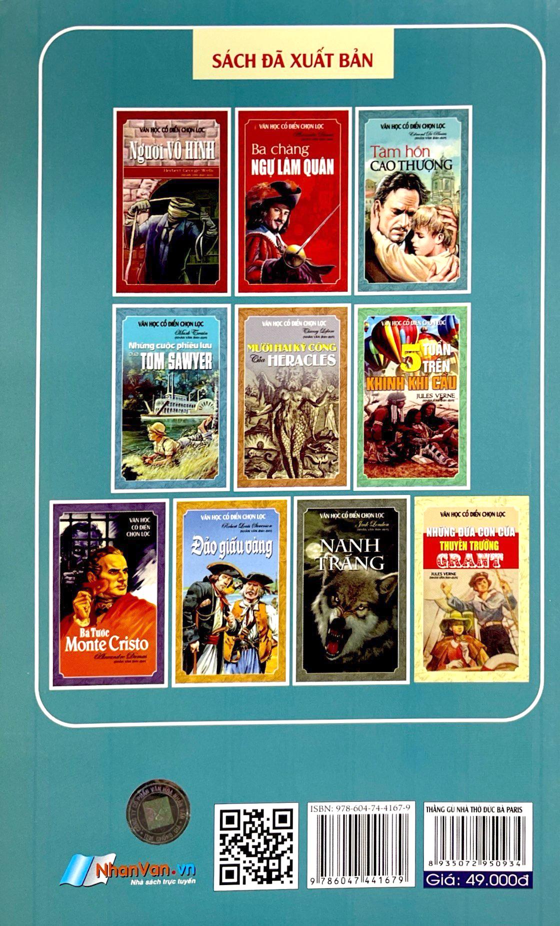 Sách - Tủ Sách Văn Học Cổ Điển Rút Gọn - Thằng Gù Nhà Thờ Đức Bà