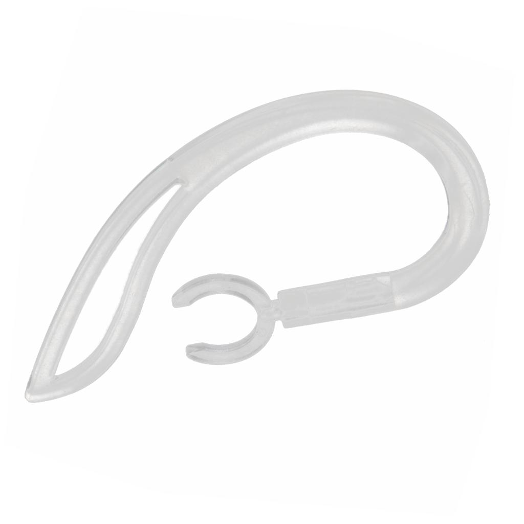 3 Pcs Earhook Ear Loop Clip For Universal Bluetooth Headset 8.0mm 9.0mm 10.0 mm (Clear)