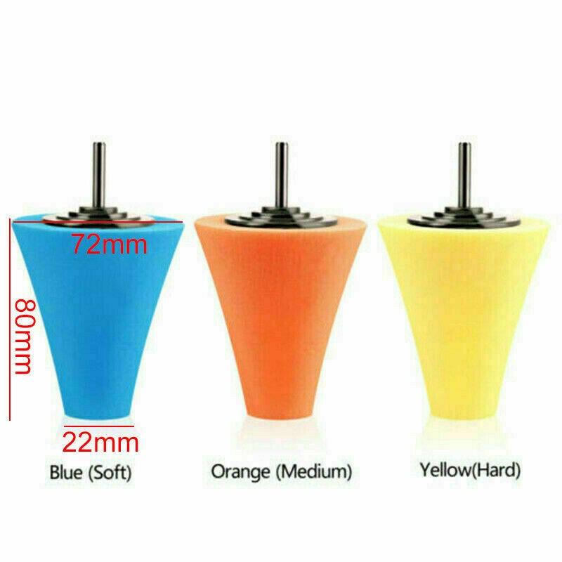 Set 5 miếng xốp hình nón đánh bóng xe hơi