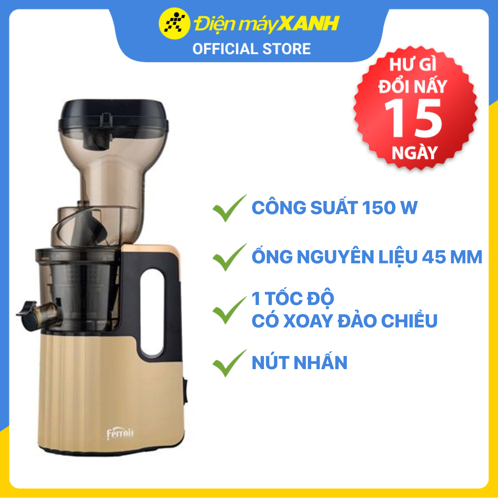 Máy ép chậm Ferroli FSJ-150M - Hàng chính hãng