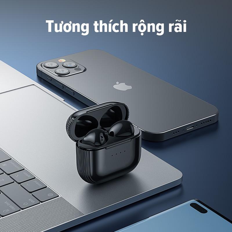 Tai nghe Bluetooth BASIKE TW58 Mini TWS BT5.0 Kết nối không dây Micrô tích hợp HiFi Stereo HD Chất lượng âm thanh - Hàng Nhập Khẩu