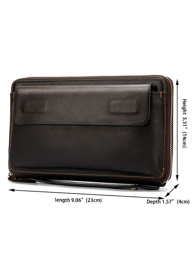 Clutch da thật - Ví cầm tay nam da bò BHM9043