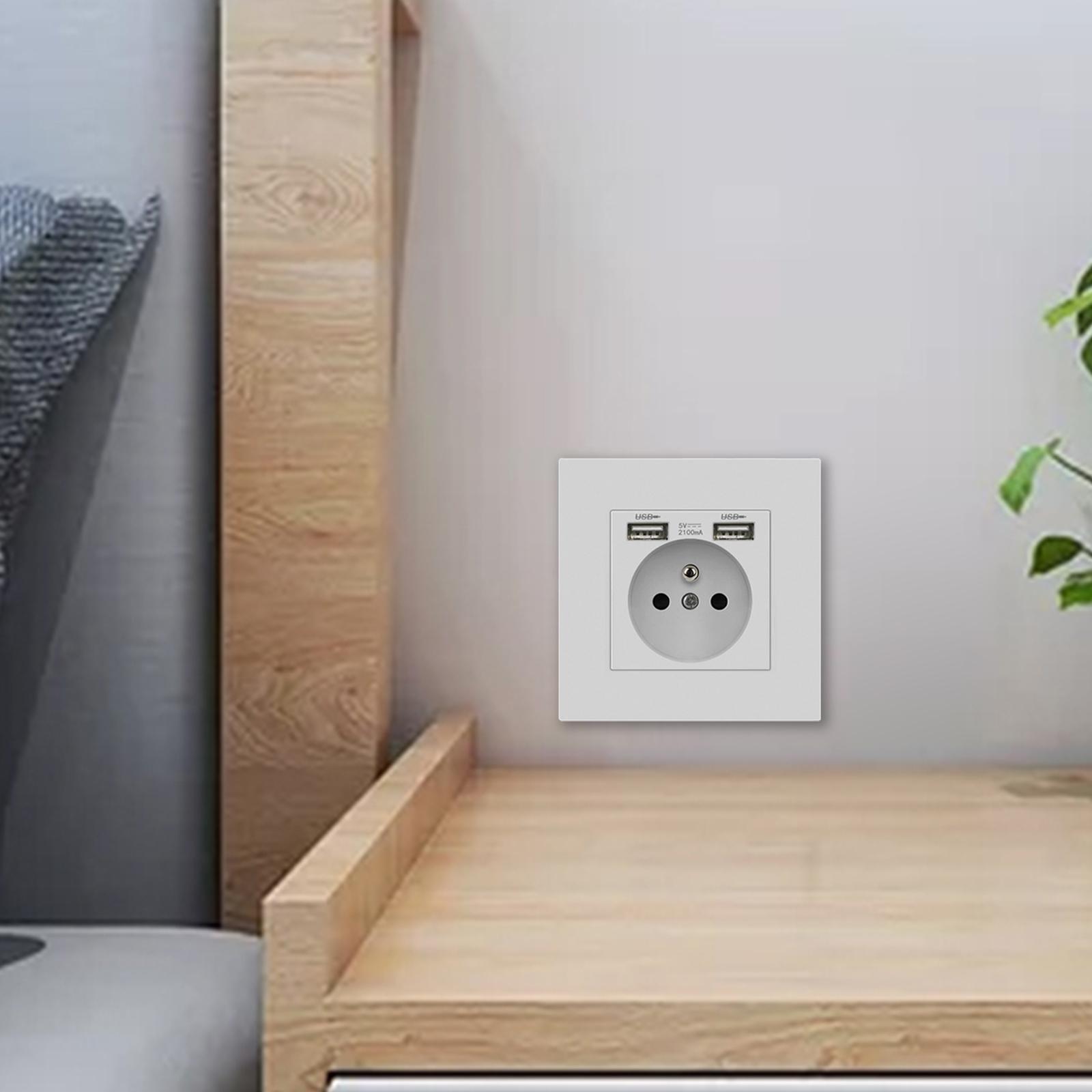 Wall USB Power Socket Charging Port Socket with USB for Household Appliances