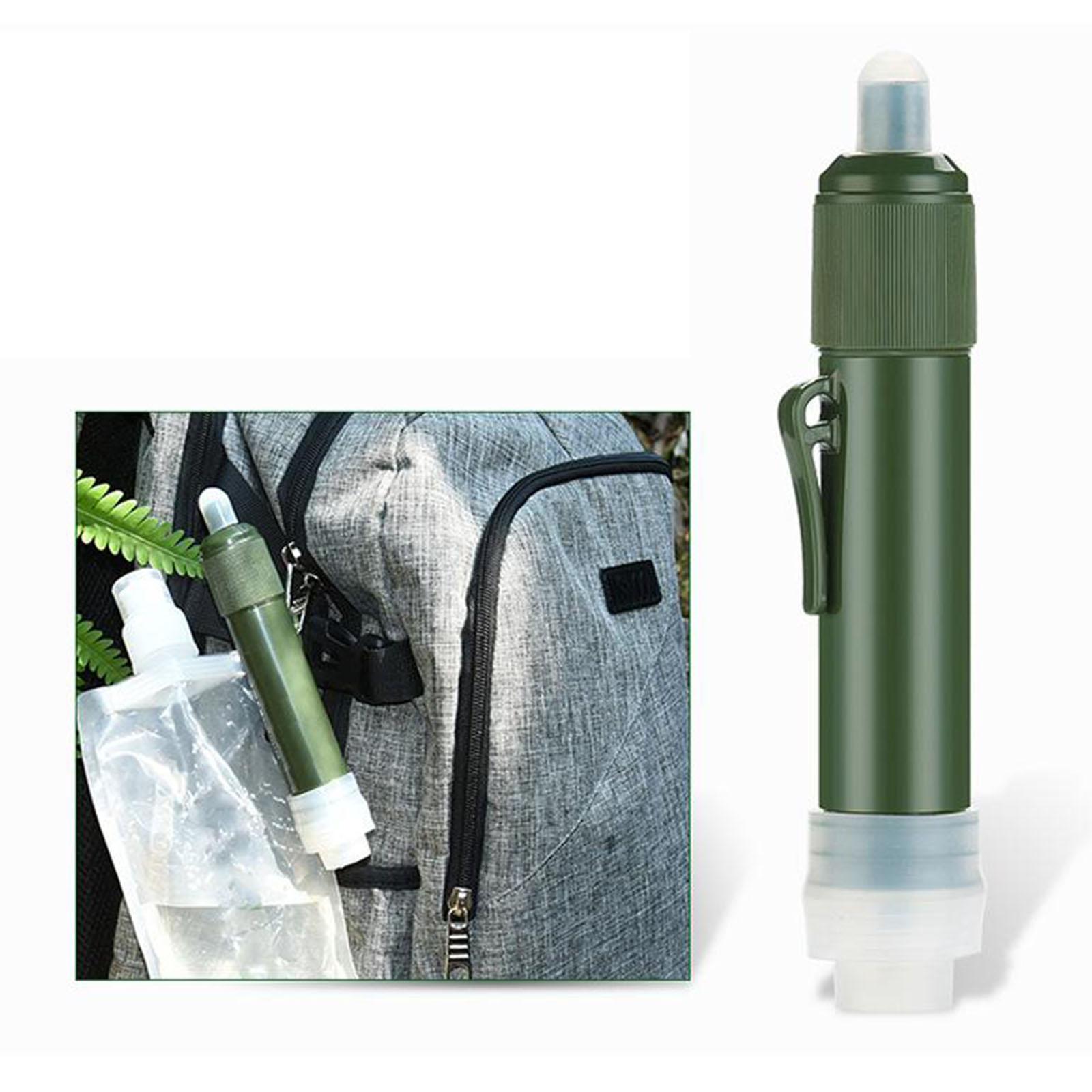 Compact Portable Outdoor Survival Water Filter Purifier Filtration, for Safe Outdoor Drinking