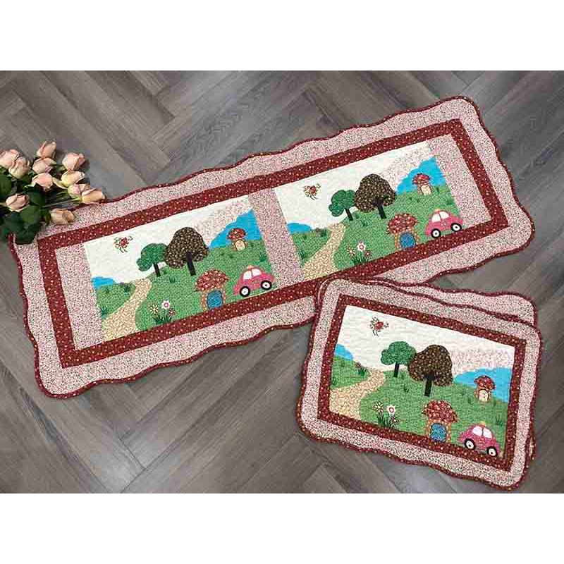 Thảm set 3 - ngôi nhà nấm đỏ - T3N460