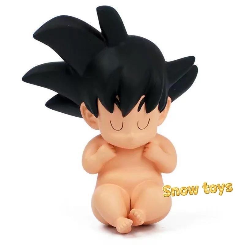 Mô hình Dragon Ball - Mô hình Songoku Goku Young - Goku cầm khăn cởi trần chuồng đi tắm trong chậu - Cao 9~11cm