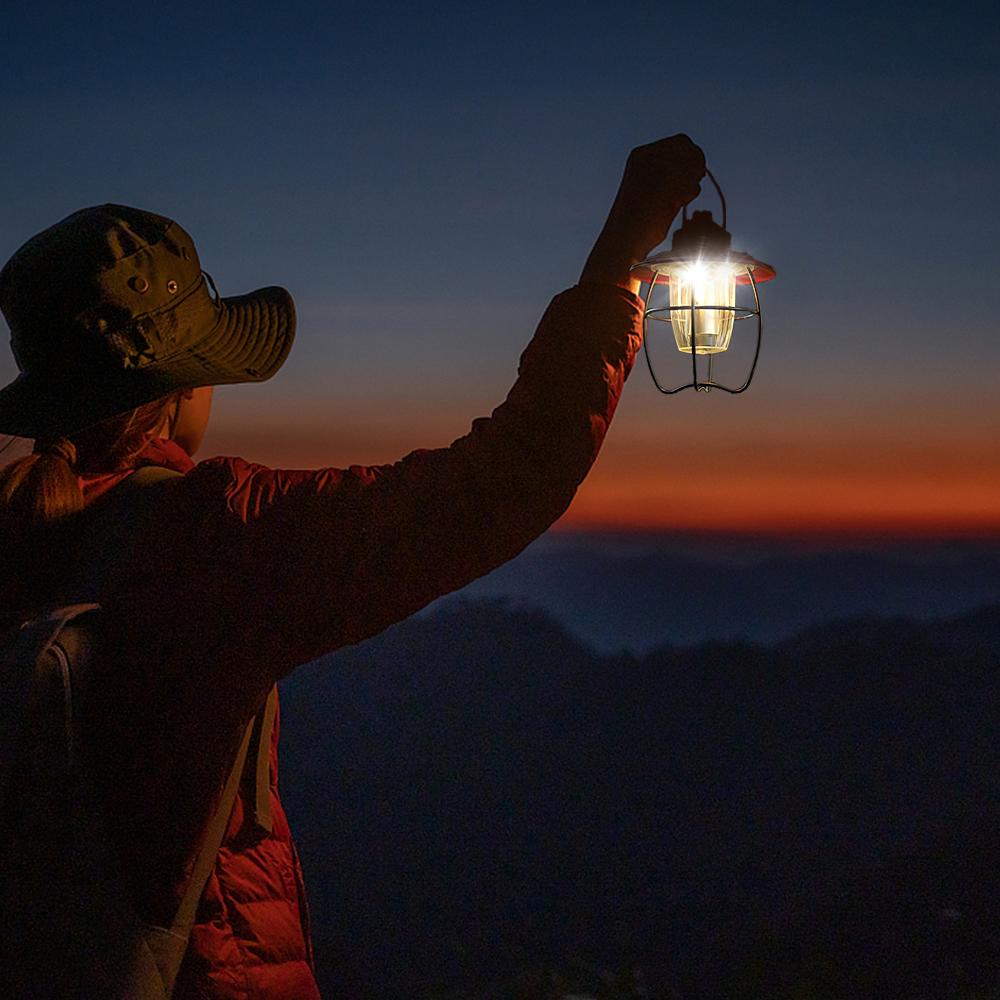 USB Recharegable Camping Lantern Hanging Tent Light for Outdoor Camping Fishing Backpacking