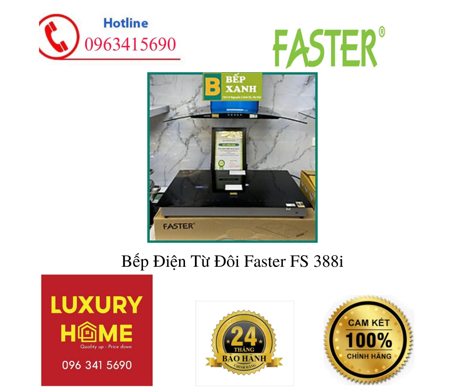 Bếp  Điện Từ Đôi  Faster FS 388i, An Toàn Nhất hàng chính hãng