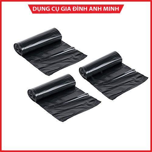 9 cuộn Túi đựng rác khách sạn, nhà hàng, Bao đựng rác trường học, văn phòng tiện lợi màu đen size đại 64x78