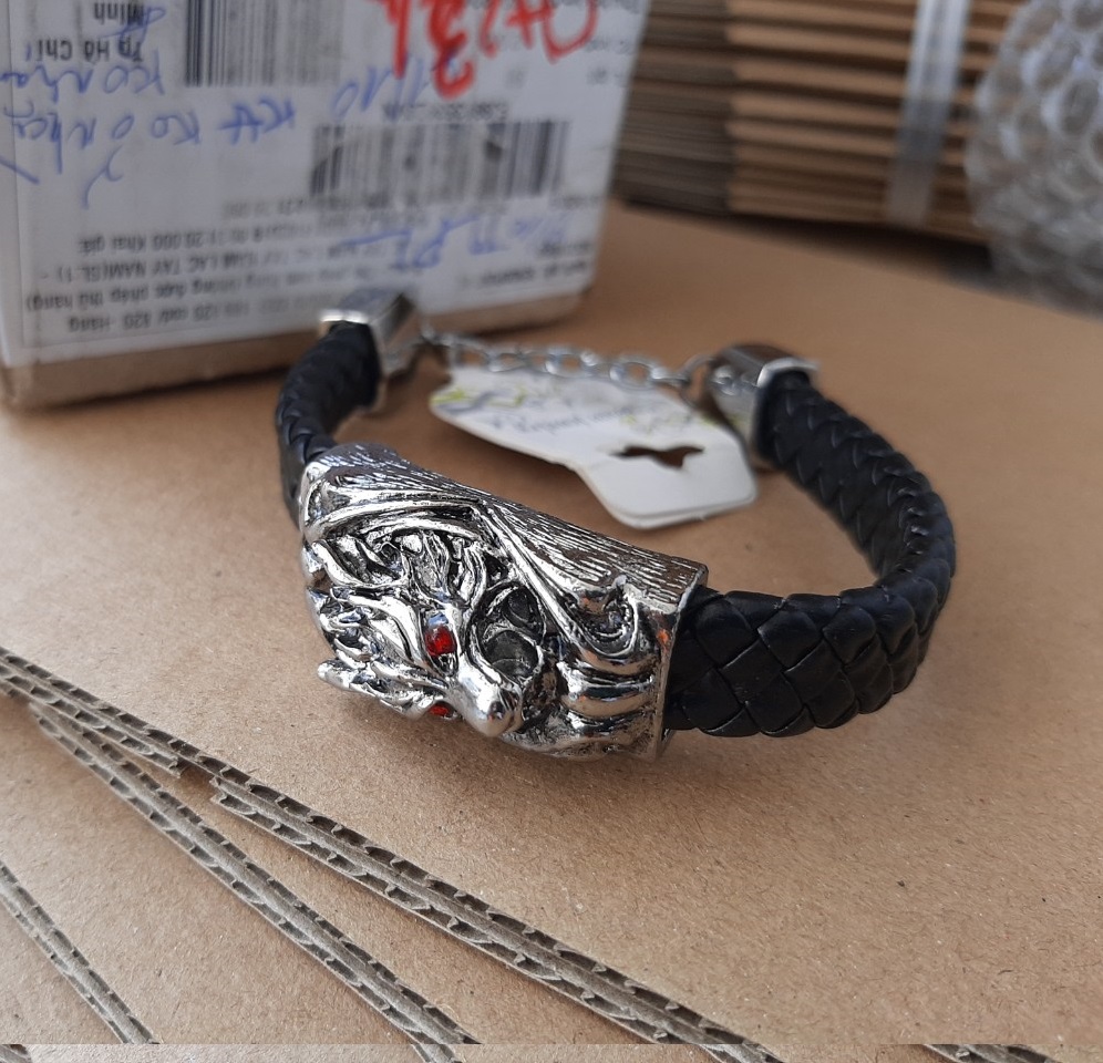 Vòng tay Rồng dây da cá tính cho nam siêu đẹp
