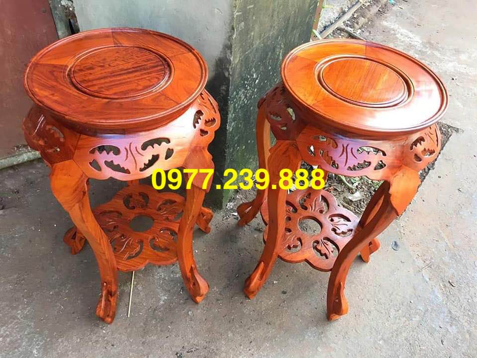 Đôn lá trầu bằng gỗ hương lào cao 60cm 1 chiếc