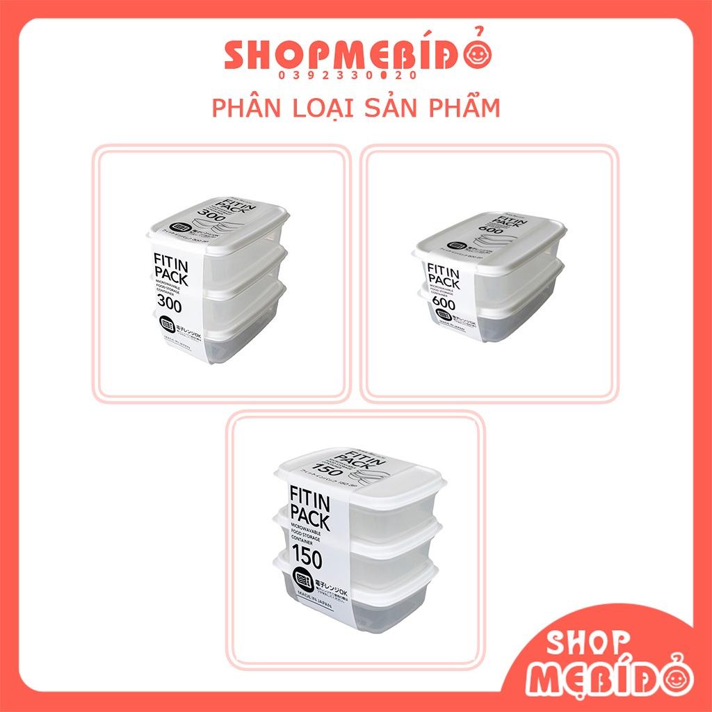 Hộp Nhựa Đựng Thực Phẩm Nắp Dẻo Cho Bé Fitin Pack Nhiều Size Nhật Bản Shop Mẹ Bí Đỏ ATD20