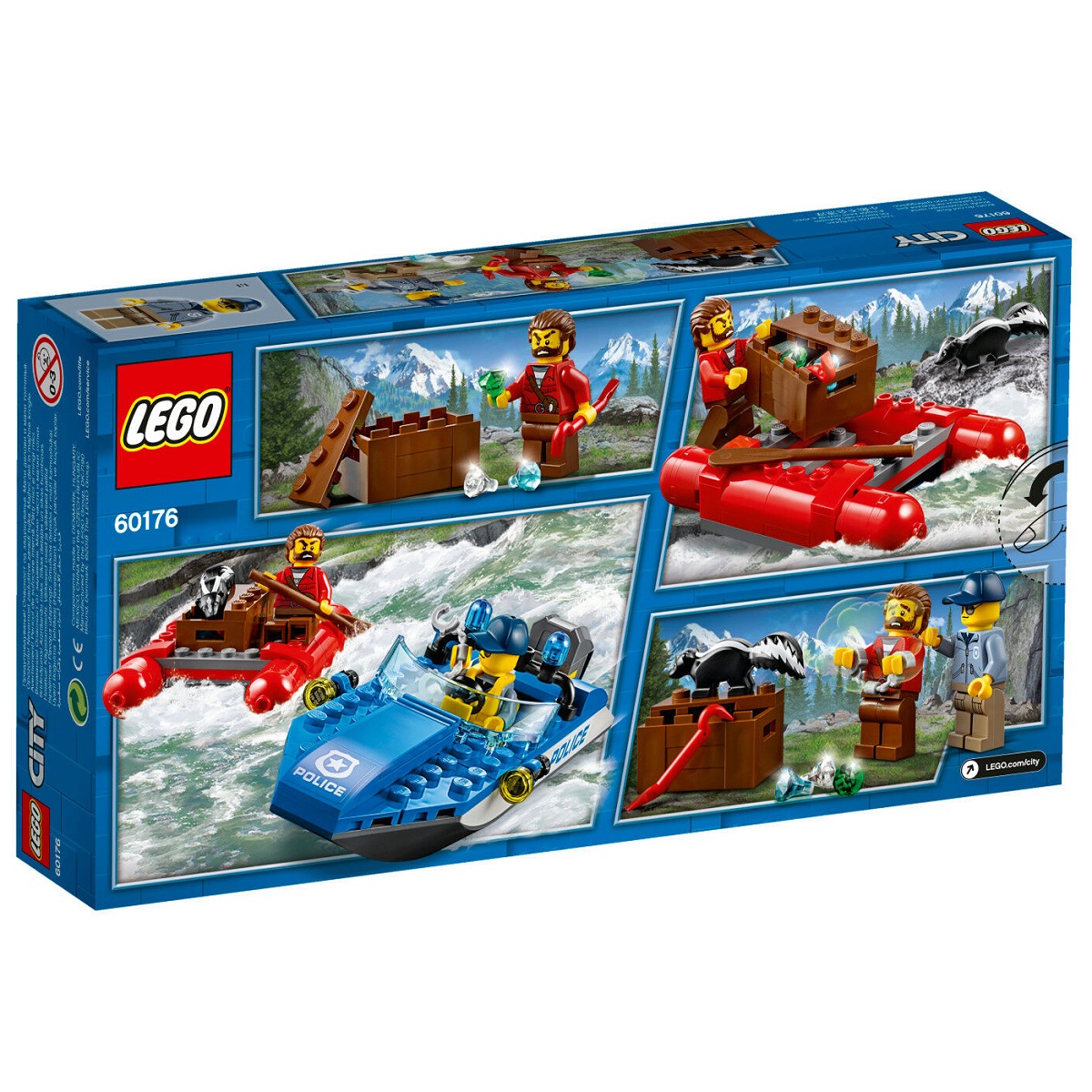 Thuyền Hơi Tẩu Thoát LEGO City 60176 (126 Chi Tiết)