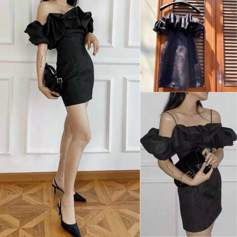Đầm Xinh WASABI DRESS thiết kế phần thân bồng bềnh sau lưng bo chun thích hợp các buổi tiệc đi chơi
