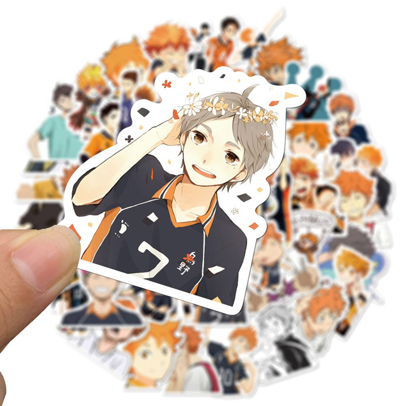 Set 30 Sticker Haikyuu ảnh decal hình dán ép lụa