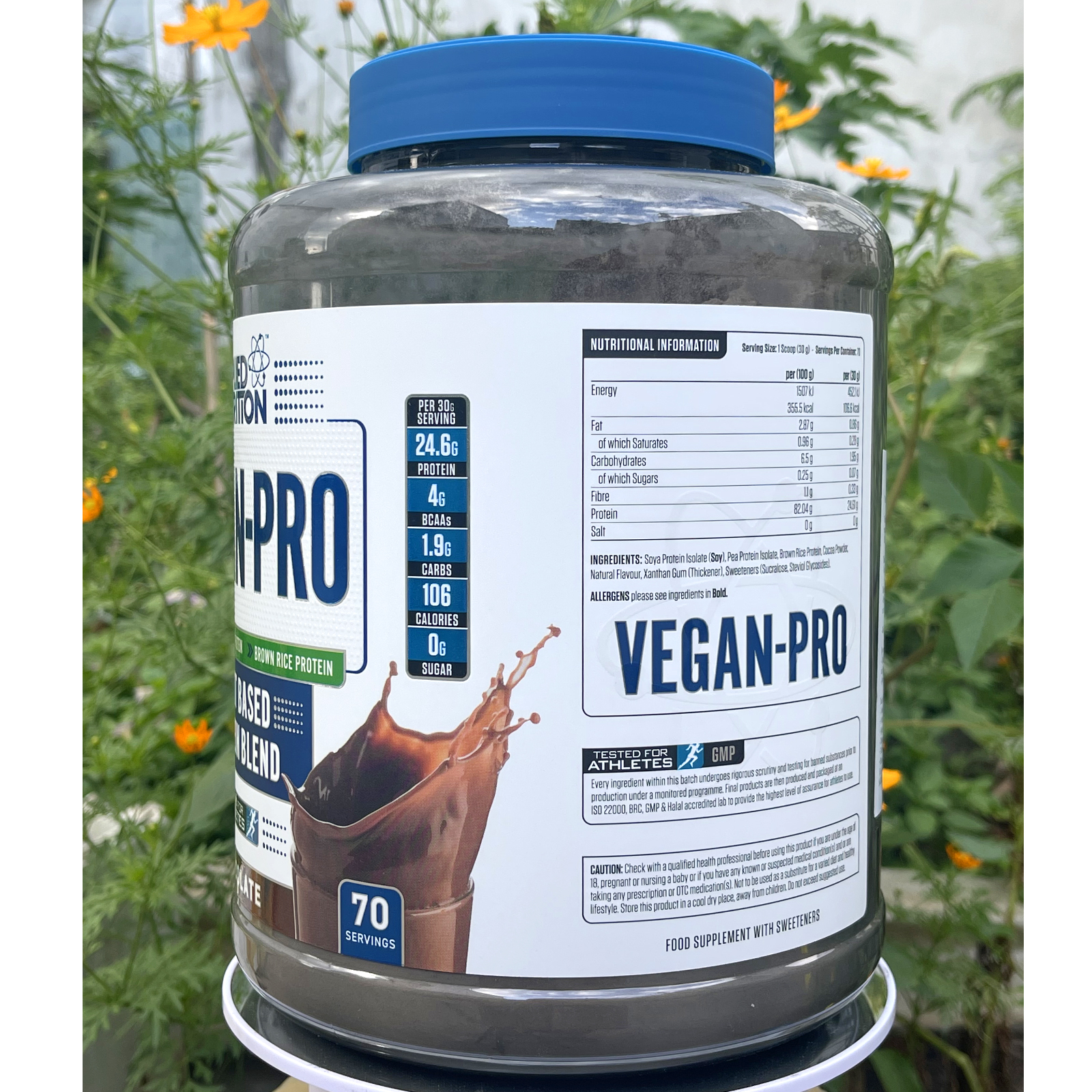 Combo Sữa tăng cơ giảm mỡ VEGAN PRO của APPLIED NUTRITION hộp 70 lần dùng 100% protein từ thực vật &amp; Bình shaker 600ml (Mẫu ngẫu nhiên)