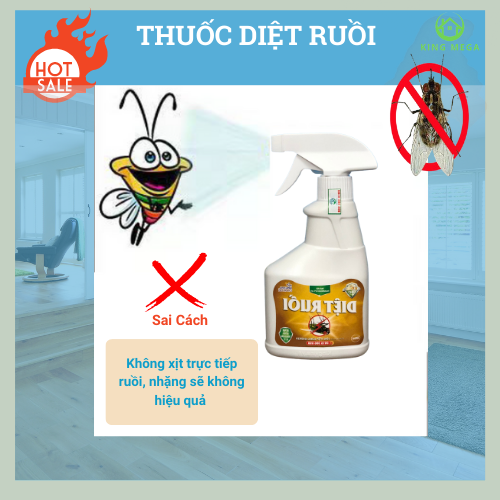 Thuốc diệt ruồi sinh học KingBio - diệt ruồi vàng, ruồi cánh bướm, ruồi giấm - Không độc hại hiệu quả 100%