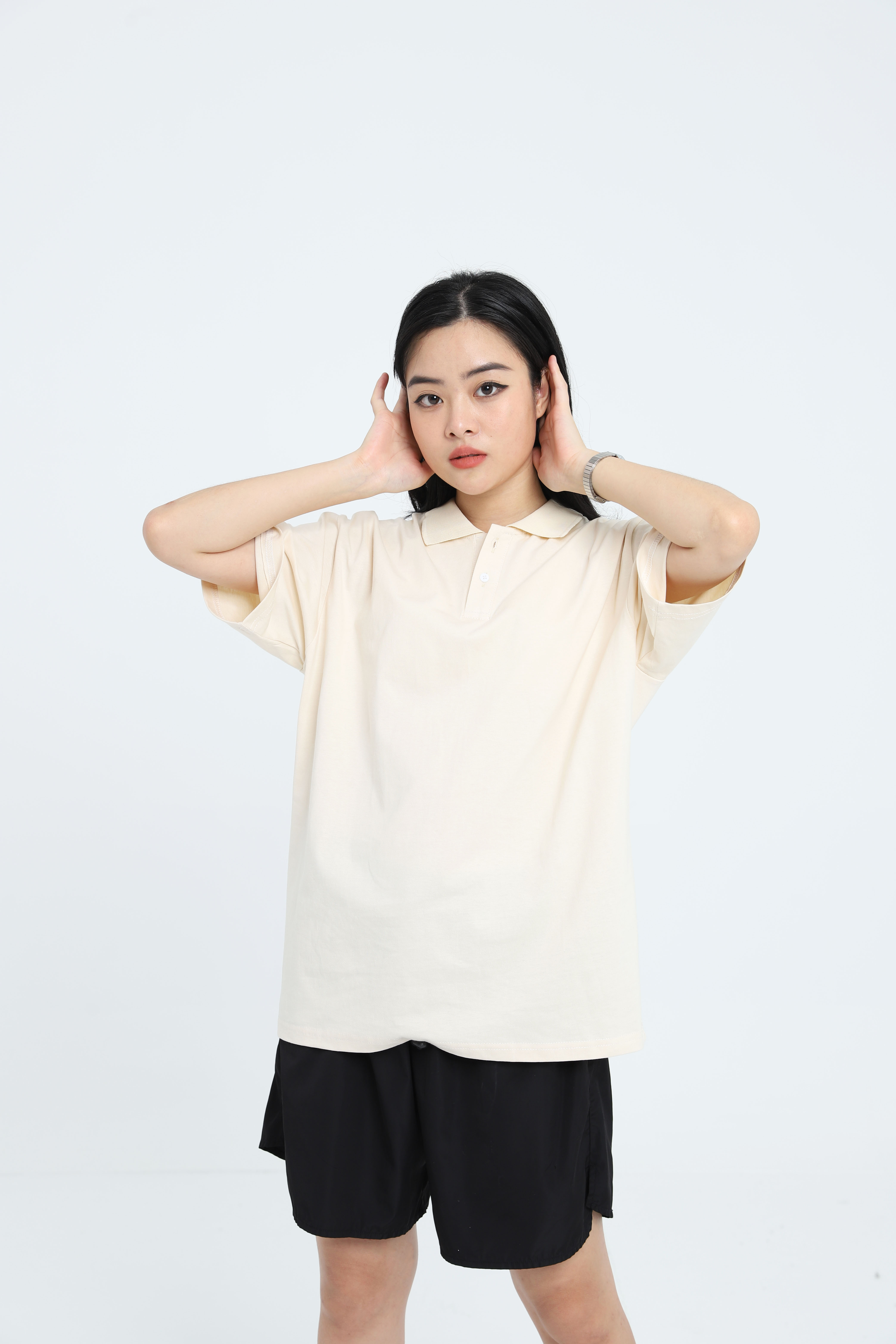 Áo polo trơn form rộng, áo polo trắng Unisex có cổ đẹp chất cotton PLT01 Miucho basic