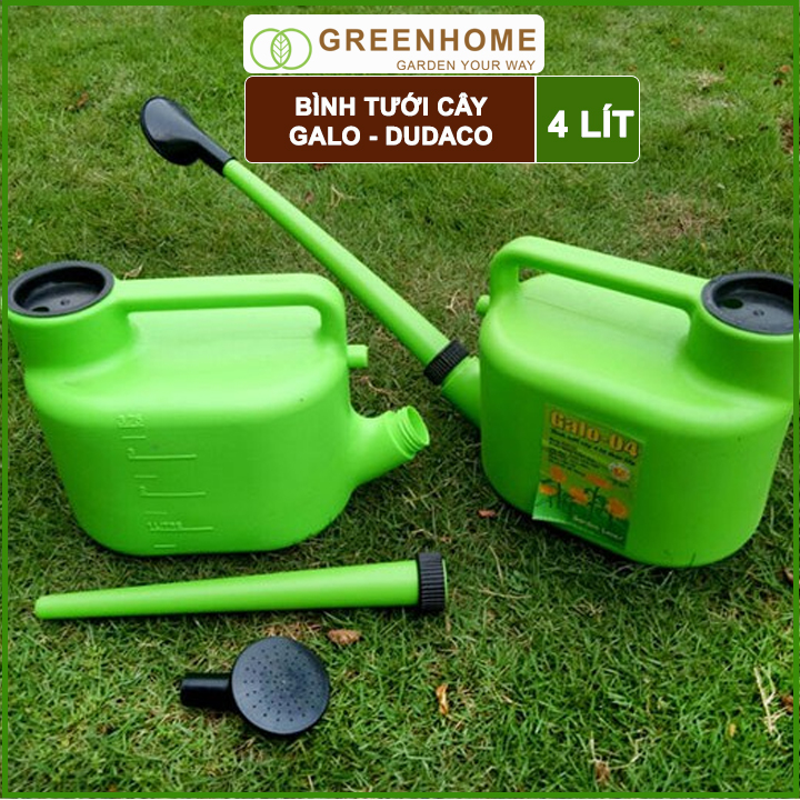 Bình Tưới Cây Vòi Sen Greenhome, Galo Dudaco, 4 Lít, 2 Chế Độ Tưới, Dễ Sử Dụng, Tháo Lắp Dễ Dàng, Độ Bền Cao