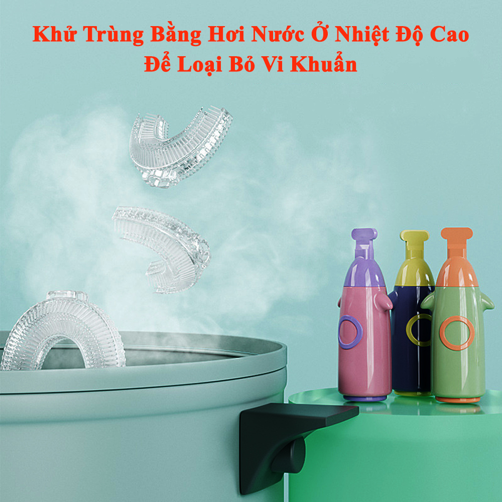 Bàn Chải Đánh Răng Cho Bé KUNBE Đầu Chữ U Siêu Mềm Phù Hợp Từ 1-12 Tuổi