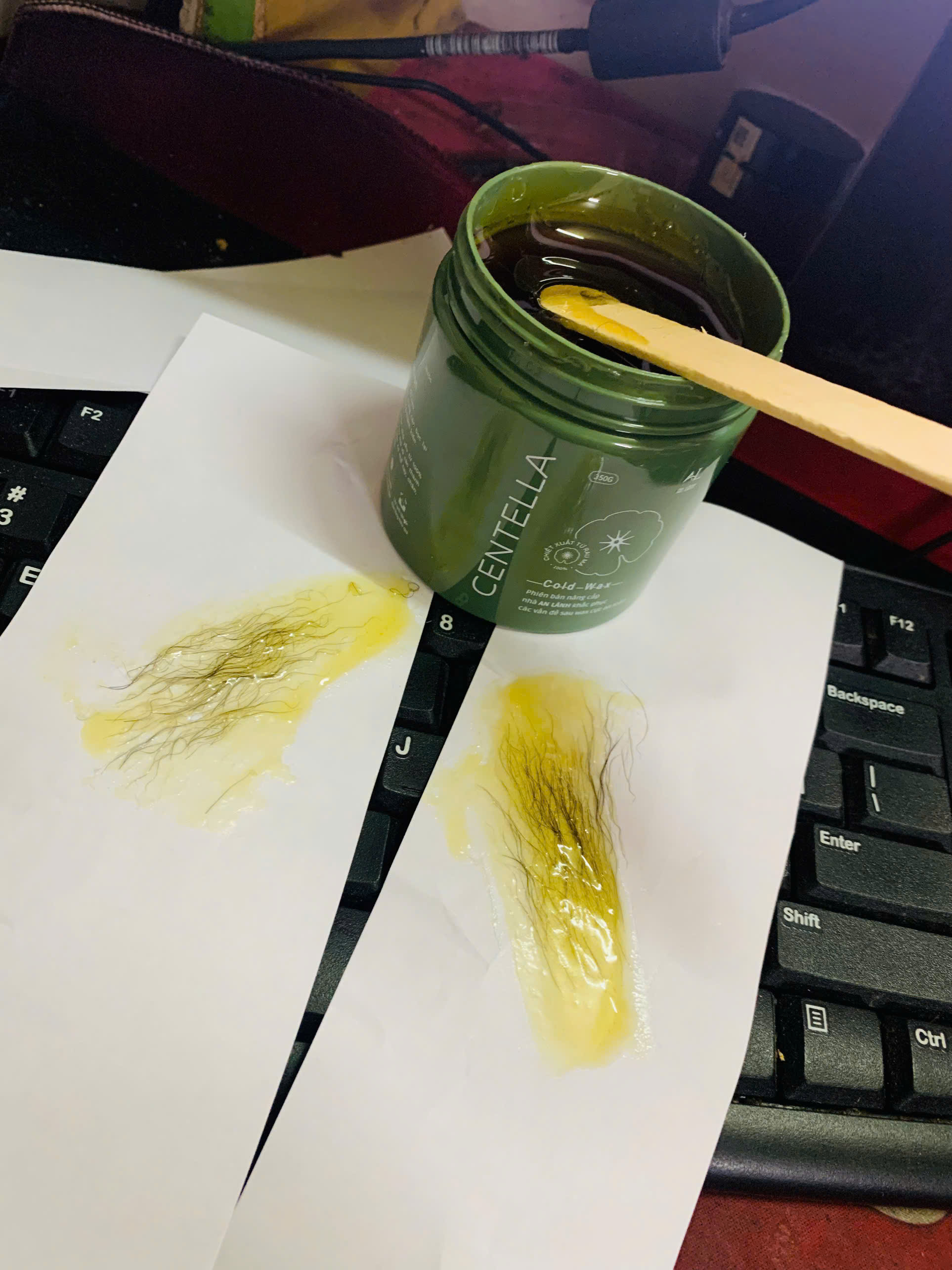 Combo Wax Lông An  Lành + Mỡ Trăn 10ML - Tặng Giấy Và Que Gạt