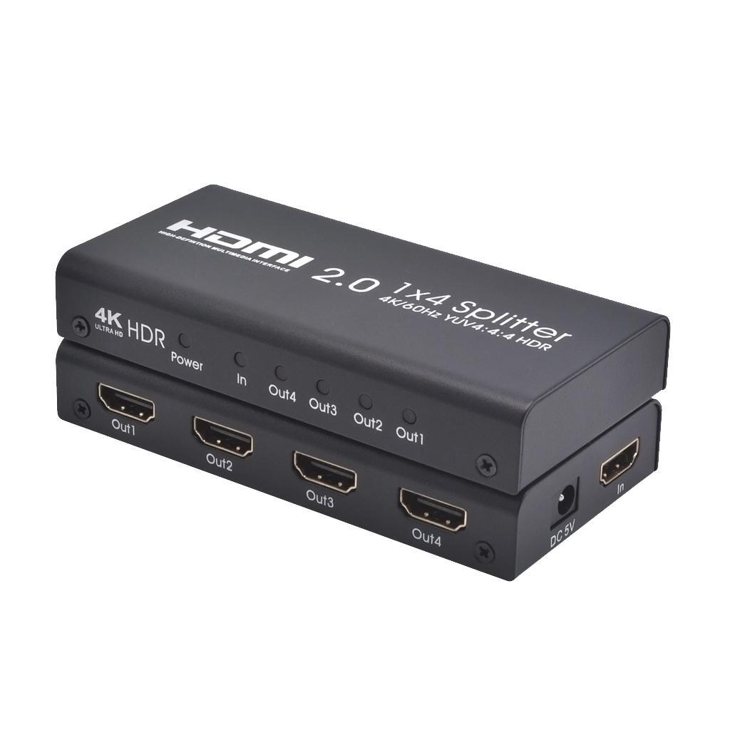 HDMI Splitter 1 In 4 Out 4K/60HZ HDMI Switch Box Switcher Adapter UK Plug