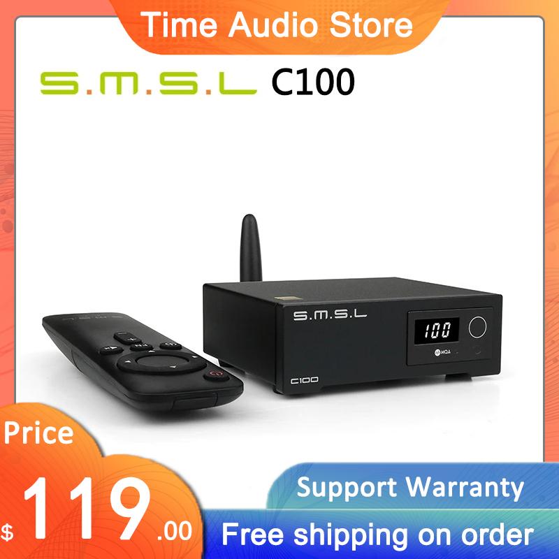 SMSL C100 USB MQA DAC AK4493S XMOS XU316 DSD512 32bit 768KHz CK-03 CLOCK OPTICAL COXIAL DECODER