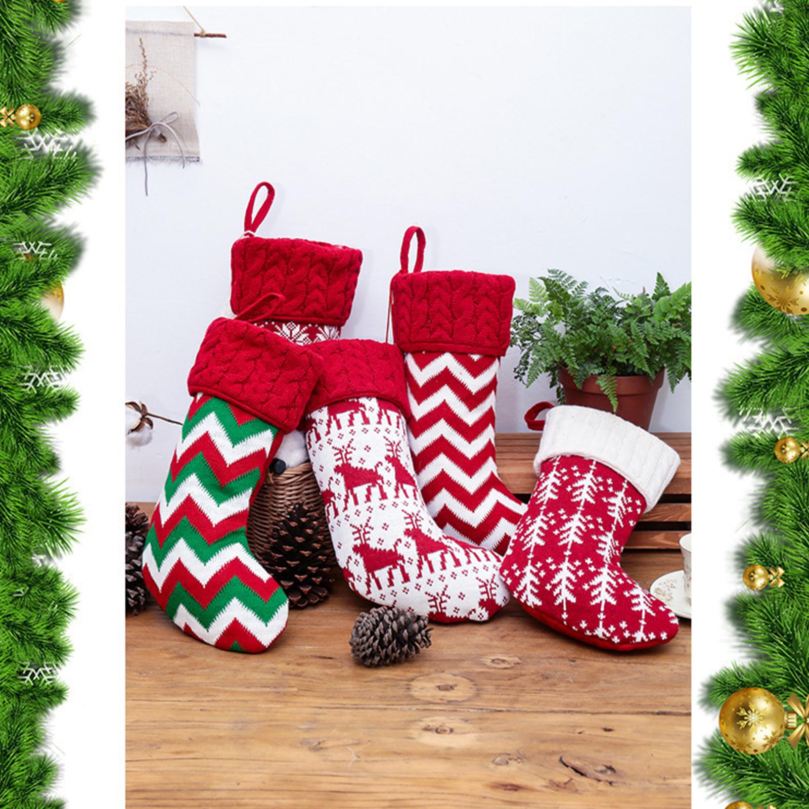Vớ Treo Dệt Kim Cho Trang Trí Giáng Sinh Và Ngày Lễ Gia Đình Xmas