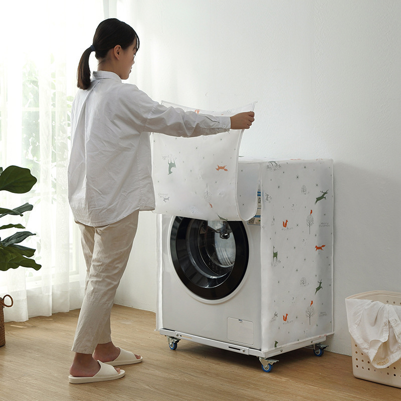 Bọc máy giặt nhựa PP bảo vệ máy giặt chống nước nhựa PP không bám bụi máy cửa đứng cửa ngang &lt;= 10kg