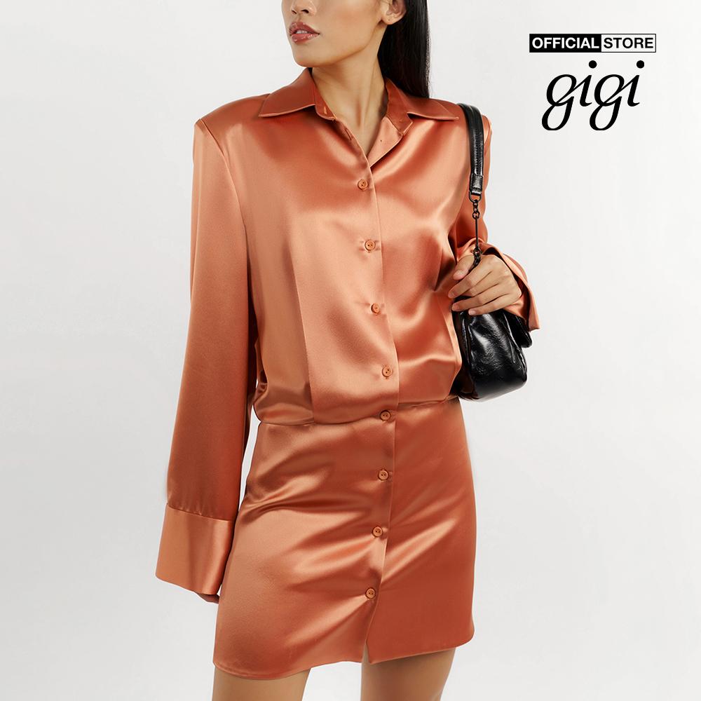 GIGI - Đầm mini sơ mi tay dài thanh lịch G2101D212179