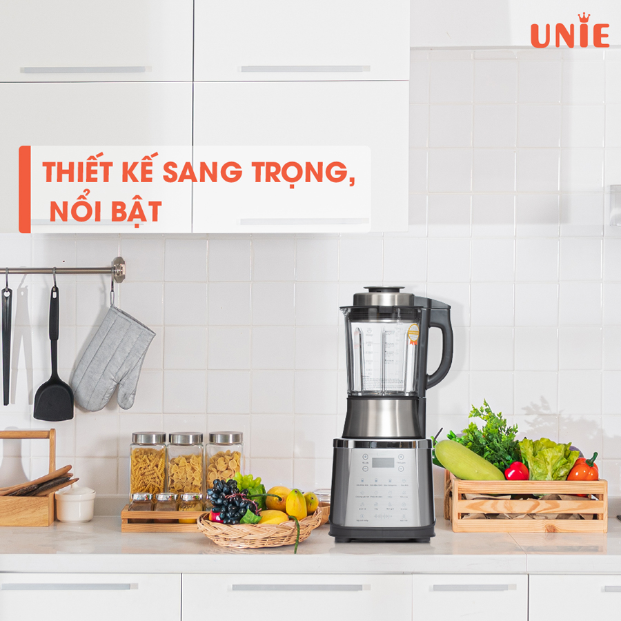 Máy làm sữa hạt đa năng Unie V8S, công suất 1800W, dung tích 1.75L, Báo Chức Năng Bằng Giọng Nói Thông Minh - Hàng chính hãng