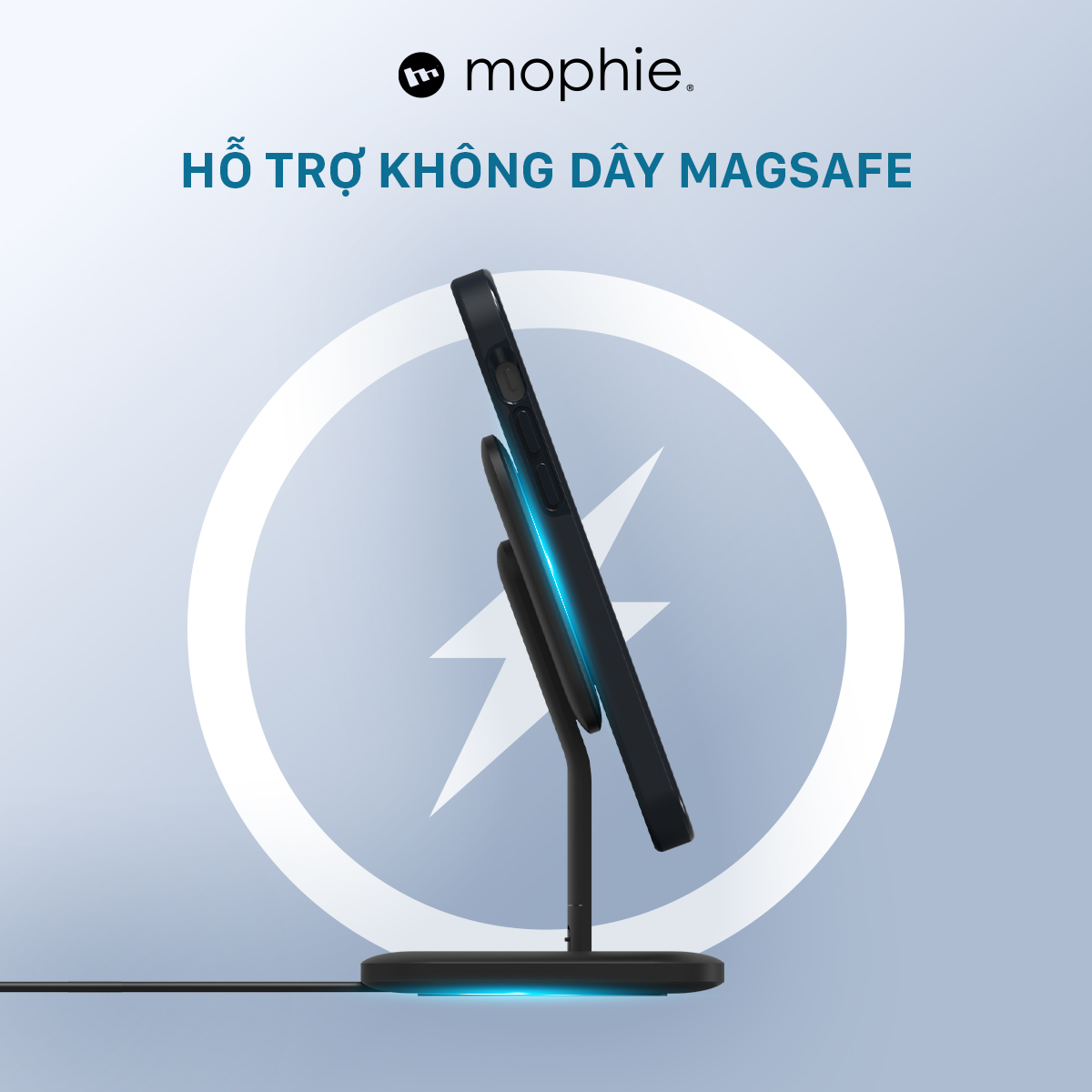 Đế sạc đứng không dây Mophie Snap+ - Hàng chính hãng