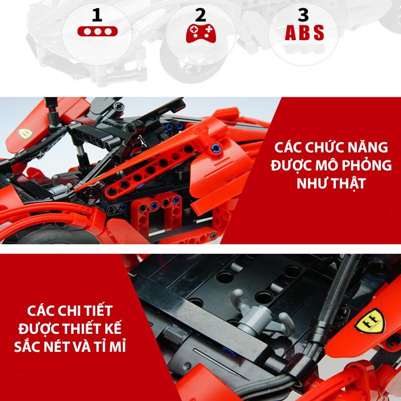 Đồ Chơi Lắp Ráp Kiểu LEGO CaDA C51009 Điều Khiển Từ Xa Mô Hình Siêu Xe Thể Thao Ferrari Red Storm Với 380 Chi Tiết